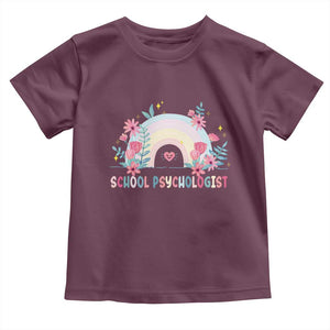 Mental Health School Psychologist Toddler T Shirt TS09 Maroon Print Your Wear
