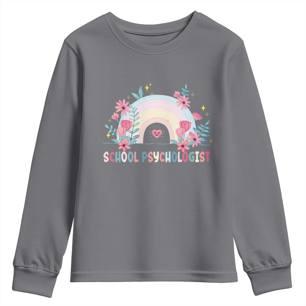 Mental Health School Psychologist Youth Sweatshirt TS09 Charcoal Print Your Wear