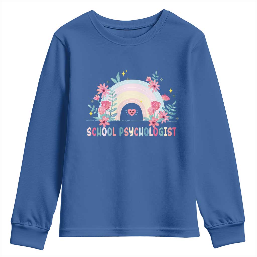 Mental Health School Psychologist Youth Sweatshirt TS09 Royal Blue Print Your Wear