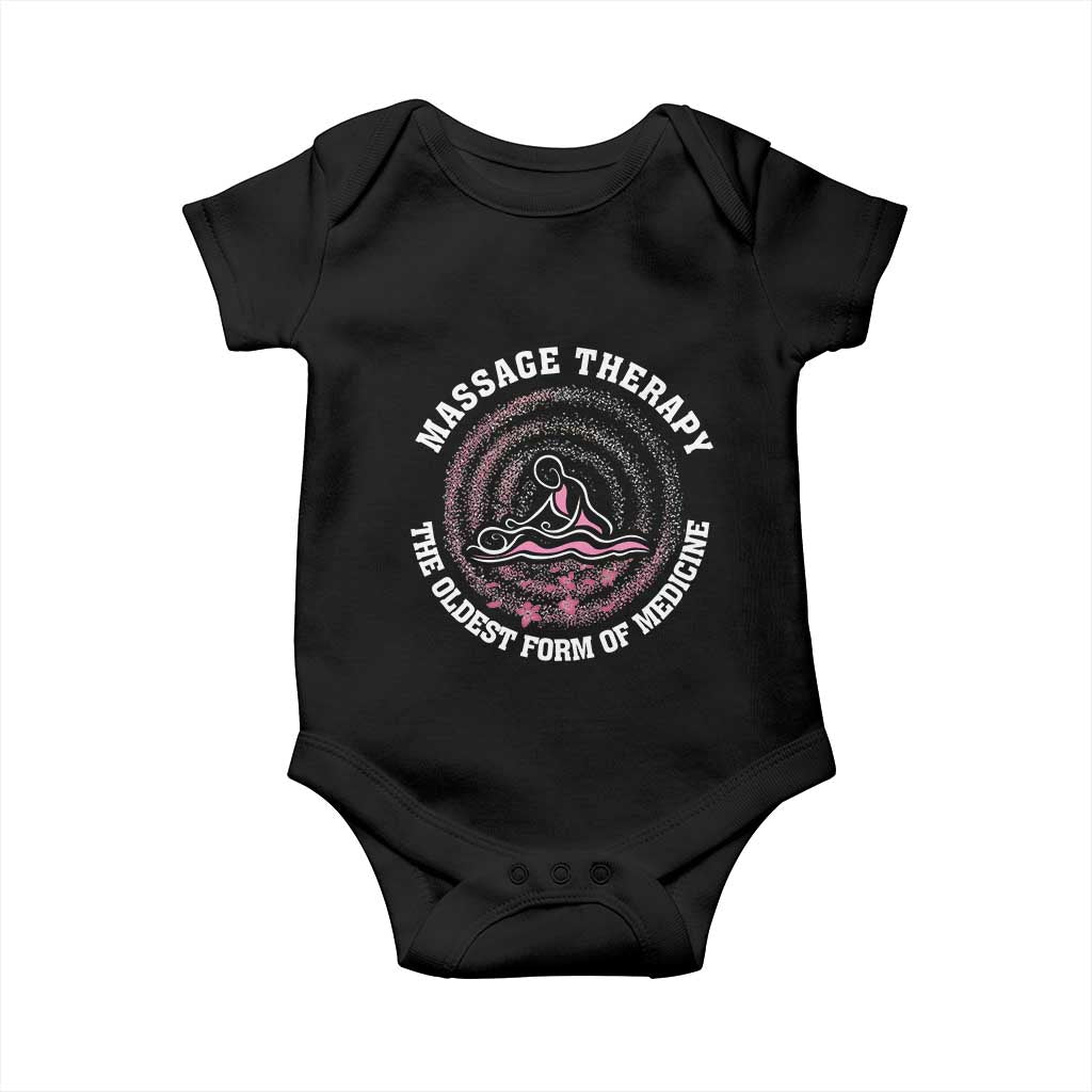 Massage Therapy Baby Onesie The Oldest Form Of Medicine TS09 Black Print Your Wear