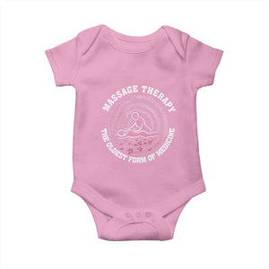 Massage Therapy Baby Onesie The Oldest Form Of Medicine TS09 Light Pink Print Your Wear