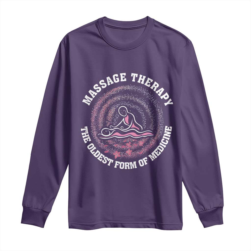 Massage Therapy Long Sleeve Shirt The Oldest Form Of Medicine TS09 Purple Print Your Wear