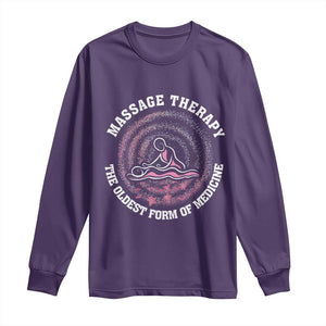Massage Therapy Long Sleeve Shirt The Oldest Form Of Medicine TS09 Purple Print Your Wear