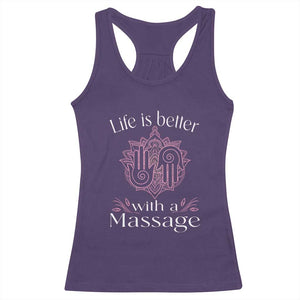 Massage Therapy Racerback Tank Top Life Is Better With A Massage TS09 Purple Print Your Wear