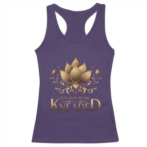 Massage Therapy Racerback Tank Top Nice to be Kneaded TS09 Purple Print Your Wear