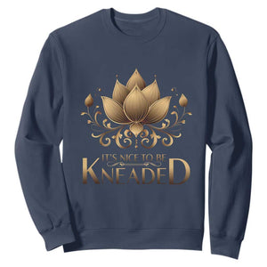 Massage Therapy Sweatshirt Nice to be Kneaded TS09 Navy Print Your Wear
