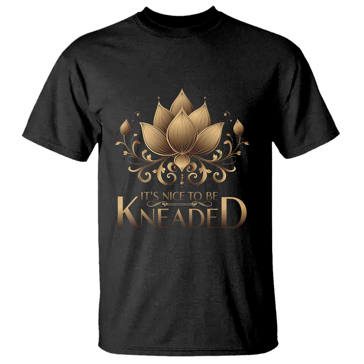 Massage Therapy T Shirt Nice to be Kneaded TS09 Black Print Your Wear
