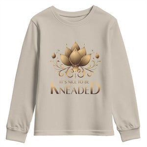 Massage Therapy Youth Sweatshirt Nice to be Kneaded TS09 Sand Print Your Wear