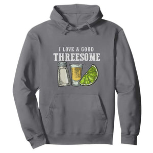 Funny Bartender Hoodie I Love Good Threesom Salt Lime Tequila TS09 Charcoal Print Your Wear