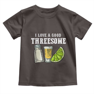 Funny Bartender Toddler T Shirt I Love Good Threesom Salt Lime Tequila TS09 Dark Chocolate Print Your Wear
