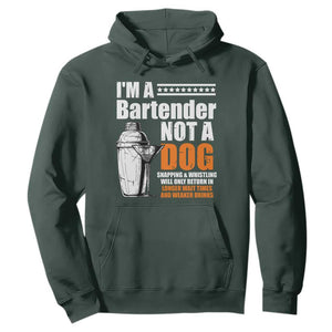 I'm A Bartender Not A Dog Hoodie TS09 Dark Forest Green Print Your Wear