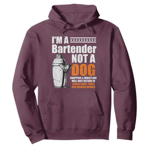 I'm A Bartender Not A Dog Hoodie TS09 Maroon Print Your Wear