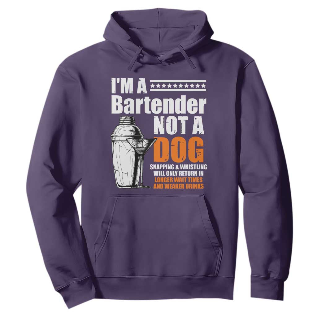 I'm A Bartender Not A Dog Hoodie TS09 Purple Print Your Wear