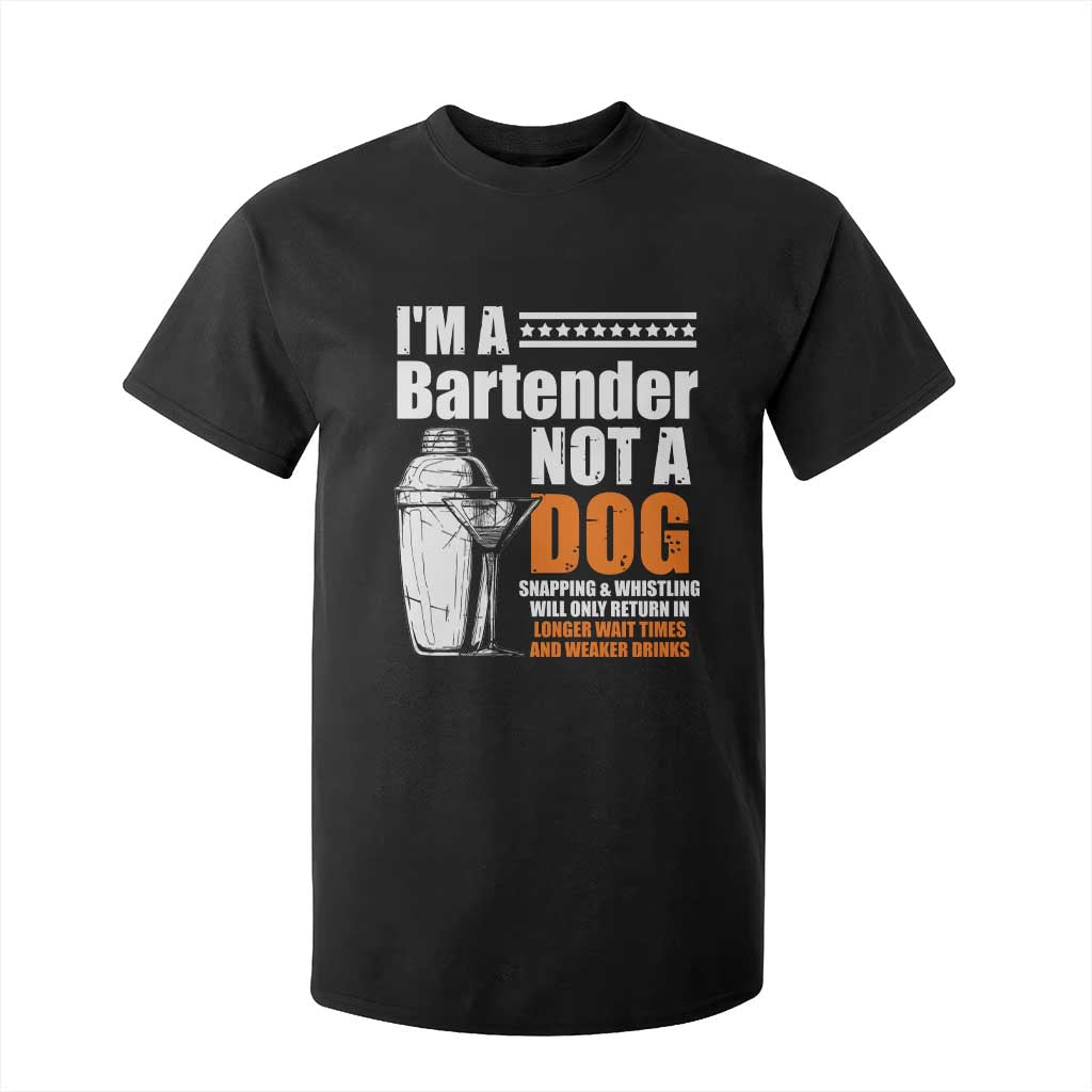 I'm A Bartender Not A Dog T Shirt For Kid TS09 Black Print Your Wear