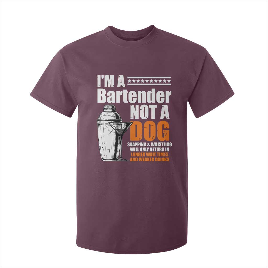I'm A Bartender Not A Dog T Shirt For Kid TS09 Maroon Print Your Wear