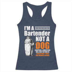 I'm A Bartender Not A Dog Racerback Tank Top TS09 Navy Print Your Wear