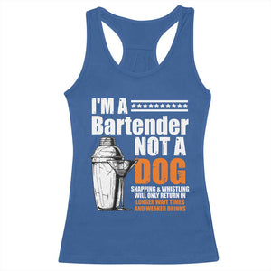 I'm A Bartender Not A Dog Racerback Tank Top TS09 Royal Blue Print Your Wear