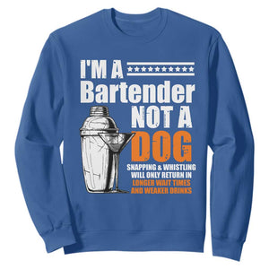 I'm A Bartender Not A Dog Sweatshirt TS09 Royal Blue Print Your Wear