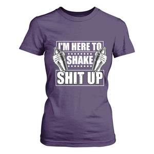Funny Bartender T Shirt For Women I'm Here To Shake Shit Up TS09 Purple Print Your Wear