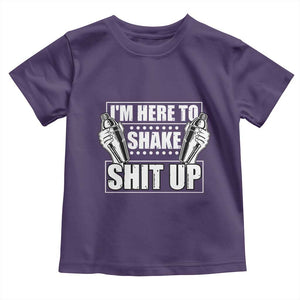 Funny Bartender Toddler T Shirt I'm Here To Shake Shit Up TS09 Purple Print Your Wear