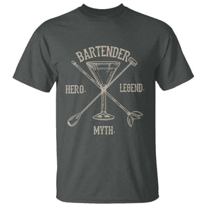Bartender Hero Myth Legend T Shirt TS09 Dark Heather Print Your Wear