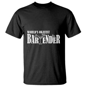 World's Okayest Bartender T Shirt TS09 Black Print Your Wear