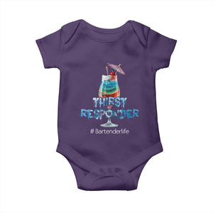 Funny Bartender Baby Onesie Thirst Responder Mixologists TS09 Purple Print Your Wear