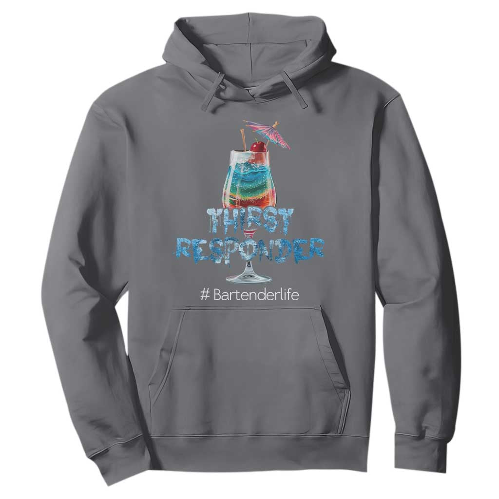 Funny Bartender Hoodie Thirst Responder Mixologists TS09 Charcoal Print Your Wear