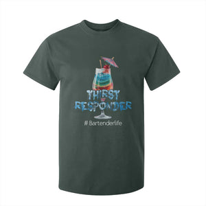 Funny Bartender T Shirt For Kid Thirst Responder Mixologists TS09 Dark Forest Green Print Your Wear