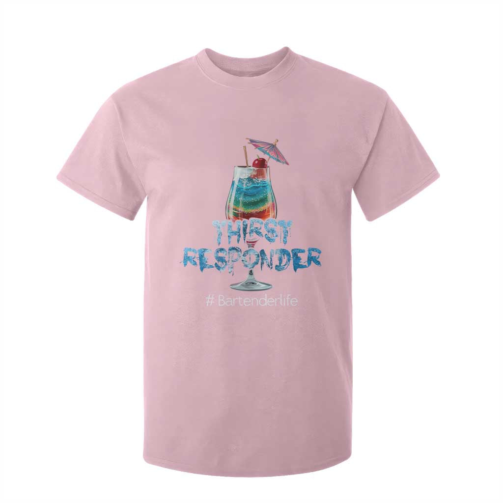 Funny Bartender T Shirt For Kid Thirst Responder Mixologists TS09 Light Pink Print Your Wear