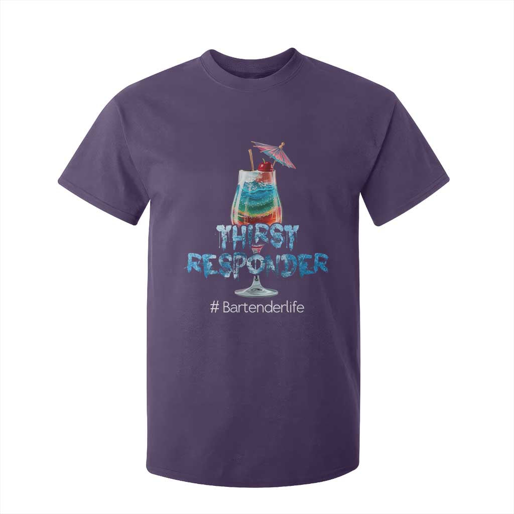 Funny Bartender T Shirt For Kid Thirst Responder Mixologists TS09 Purple Print Your Wear