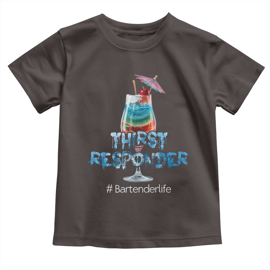 Funny Bartender Toddler T Shirt Thirst Responder Mixologists TS09 Dark Chocolate Print Your Wear