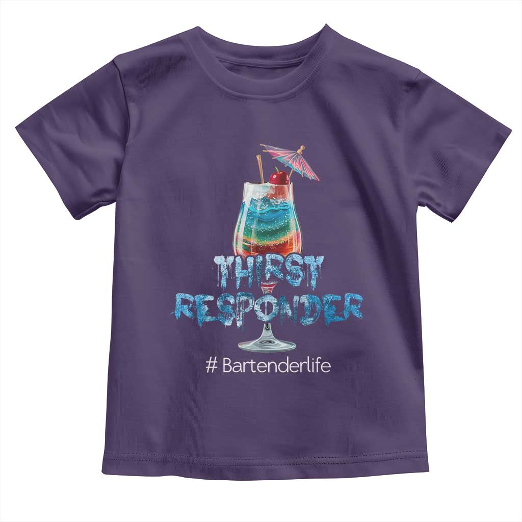 Funny Bartender Toddler T Shirt Thirst Responder Mixologists TS09 Purple Print Your Wear