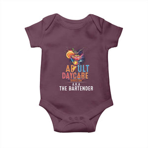 Funny Adult Daycare Director Aka The Bartender Baby Onesie TS09 Maroon Print Your Wear