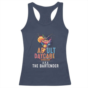 Funny Adult Daycare Director Aka The Bartender Racerback Tank Top TS09 Navy Print Your Wear