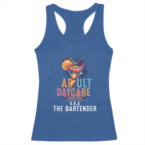 Funny Adult Daycare Director Aka The Bartender Racerback Tank Top TS09 Royal Blue Print Your Wear
