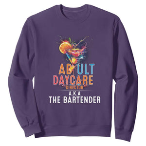 Funny Adult Daycare Director Aka The Bartender Sweatshirt TS09 Purple Print Your Wear