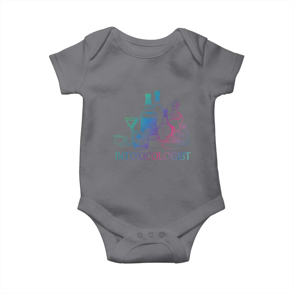 Funny Bartender Intoxicologist Baby Onesie TS09 Charcoal Print Your Wear