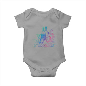 Funny Bartender Intoxicologist Baby Onesie TS09 Sport Gray Print Your Wear