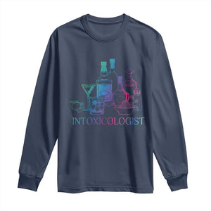 Funny Bartender Intoxicologist Long Sleeve Shirt TS09 Navy Print Your Wear