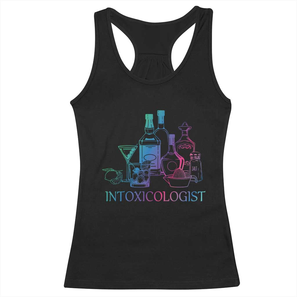 Funny Bartender Intoxicologist Racerback Tank Top TS09 Black Print Your Wear