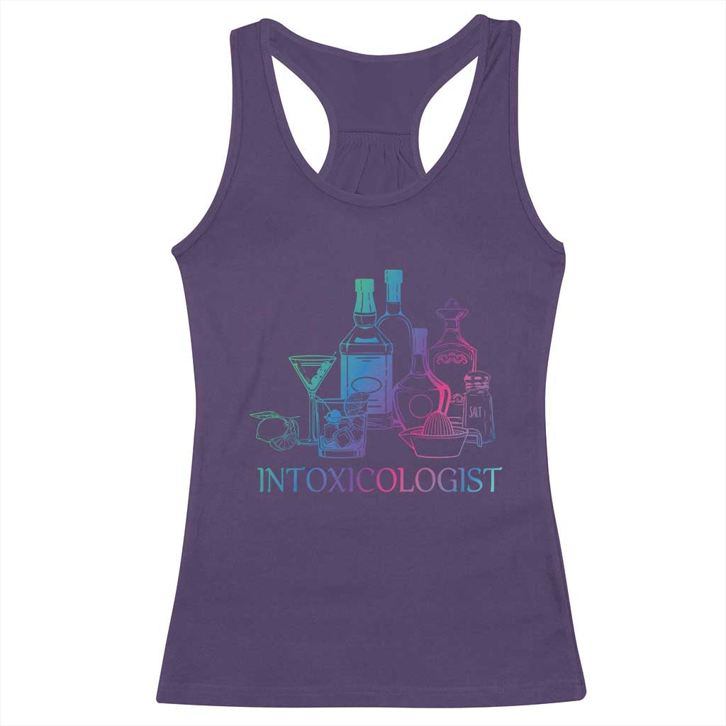 Funny Bartender Intoxicologist Racerback Tank Top TS09 Purple Print Your Wear