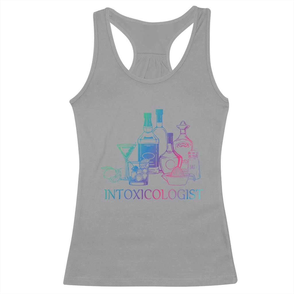 Funny Bartender Intoxicologist Racerback Tank Top TS09 Sport Gray Print Your Wear