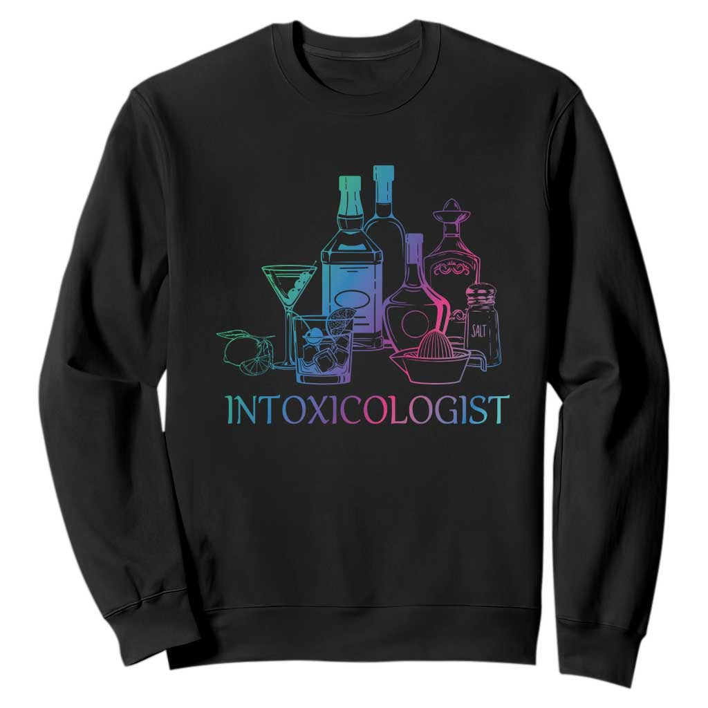 Funny Bartender Intoxicologist Sweatshirt TS09 Black Print Your Wear