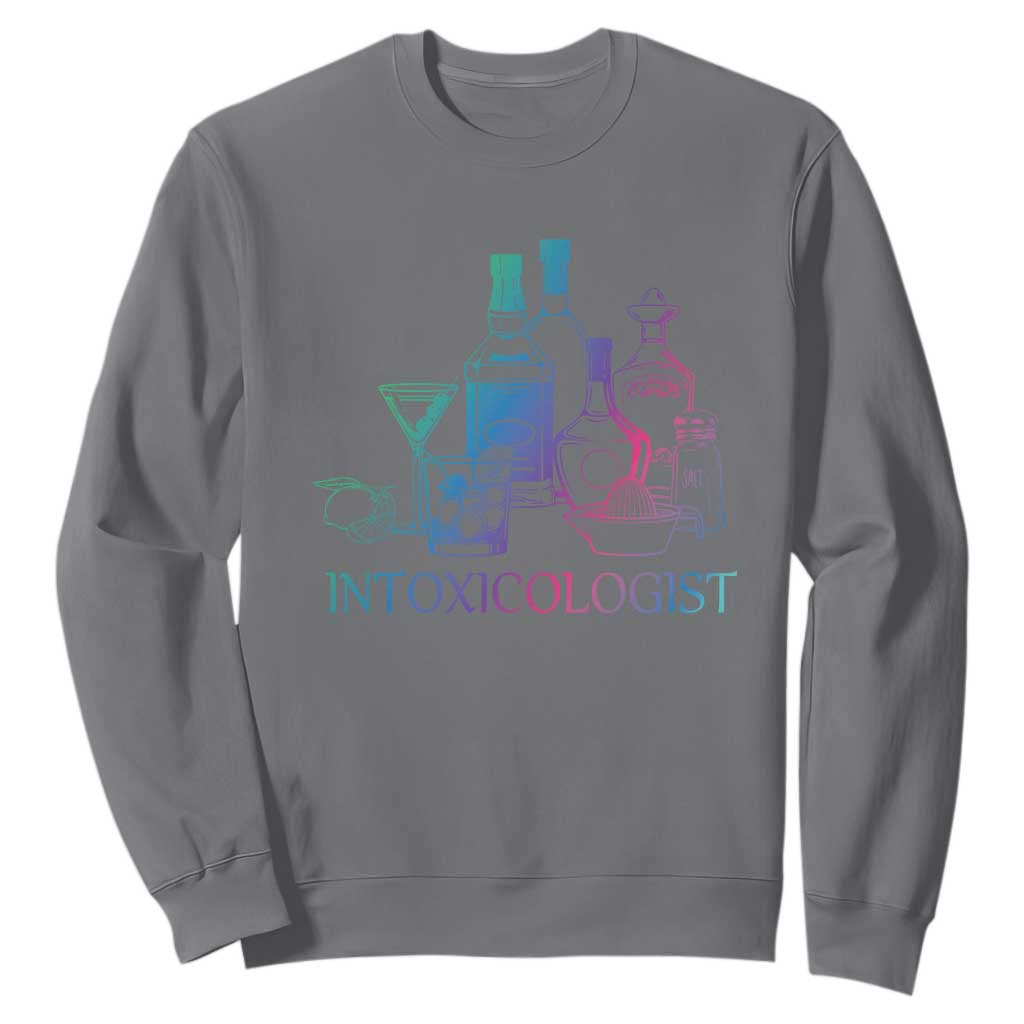 Funny Bartender Intoxicologist Sweatshirt TS09 Charcoal Print Your Wear