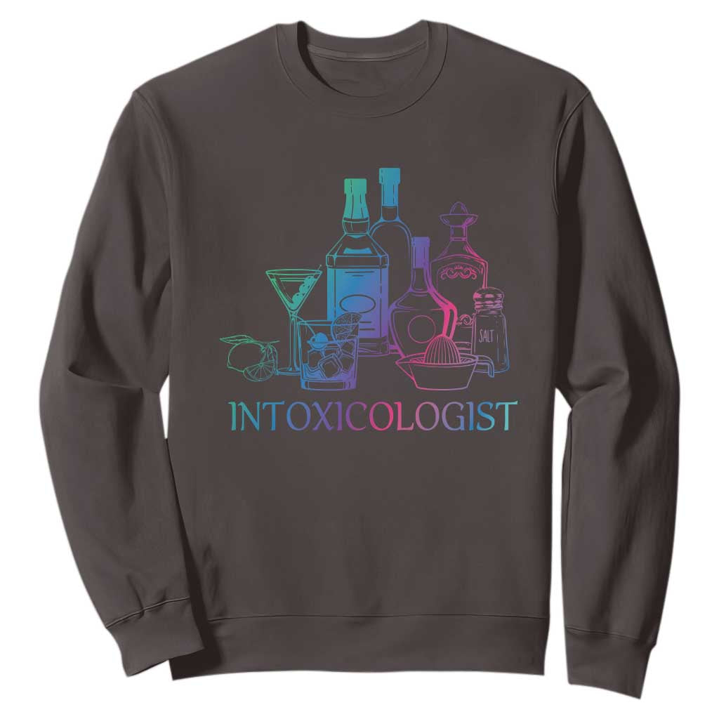 Funny Bartender Intoxicologist Sweatshirt TS09 Dark Chocolate Print Your Wear