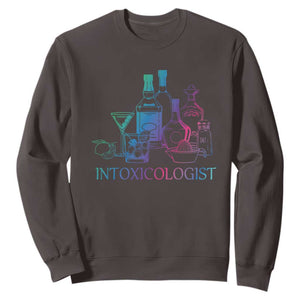 Funny Bartender Intoxicologist Sweatshirt TS09 Dark Chocolate Print Your Wear