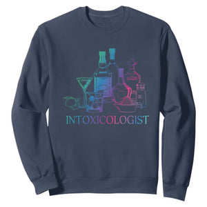 Funny Bartender Intoxicologist Sweatshirt TS09 Navy Print Your Wear