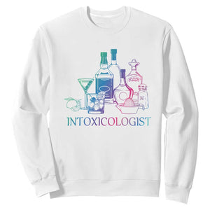 Funny Bartender Intoxicologist Sweatshirt TS09 White Print Your Wear