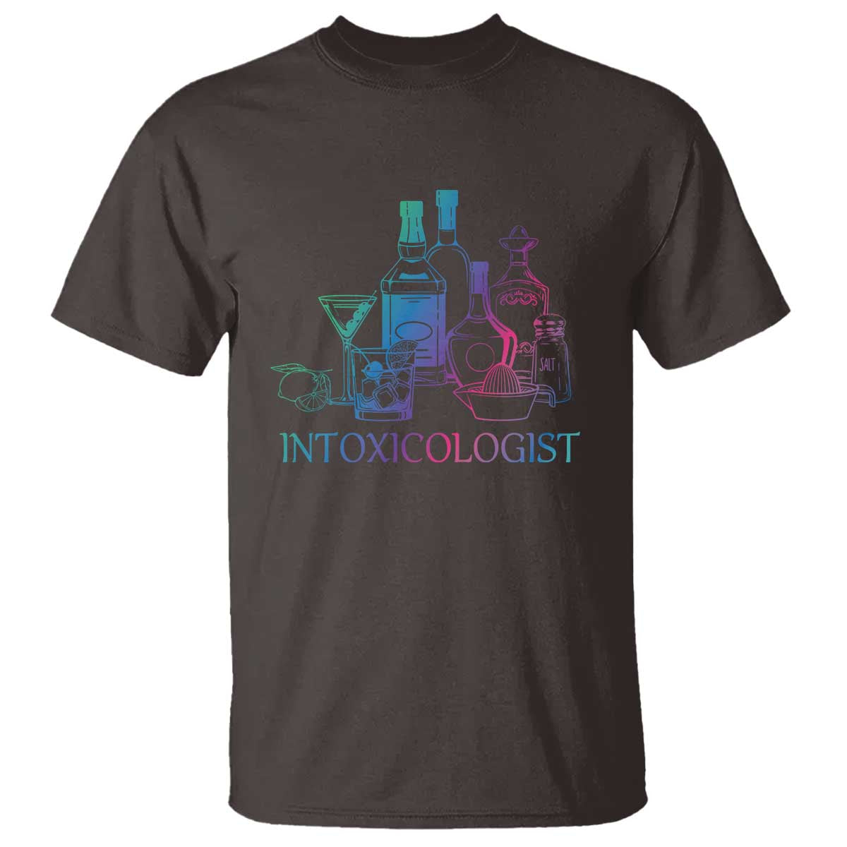 Funny Bartender Intoxicologist T Shirt TS09 Dark Chocolate Print Your Wear